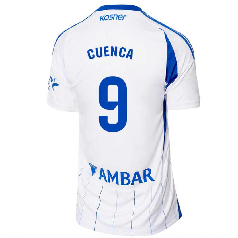 Danxen Heren Marcos Cuenca #9 Rood Wit Thuisshirt Thuistenue 2024/25 T-Shirt
