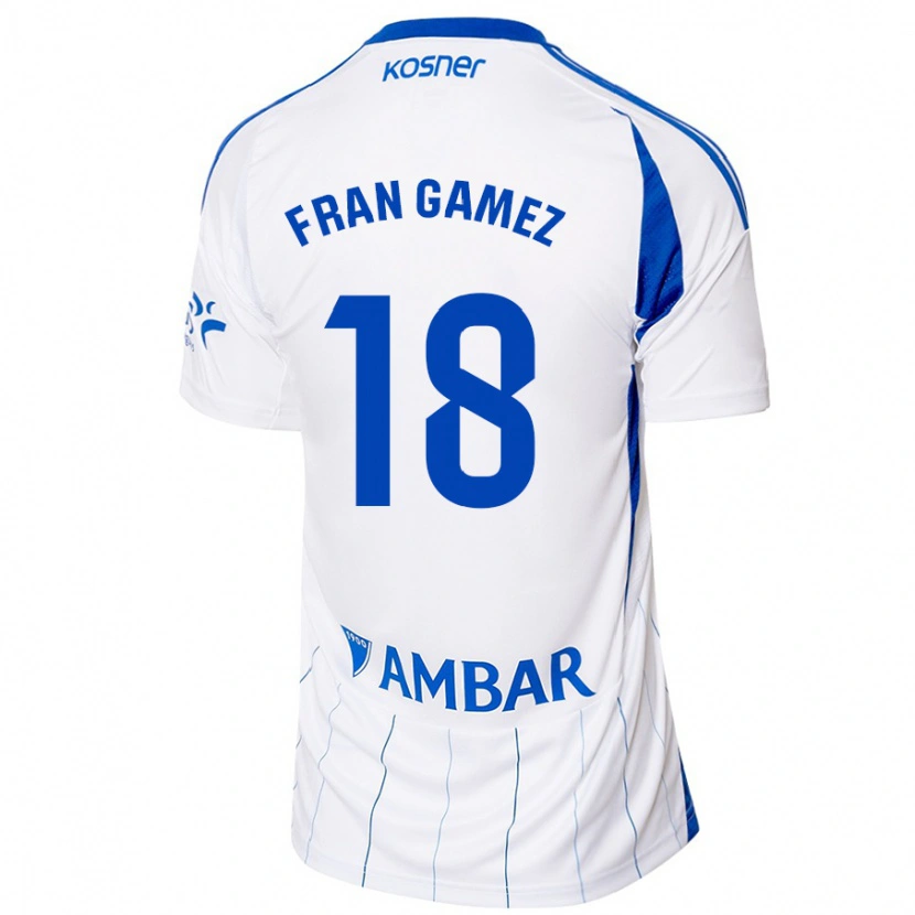 Danxen Heren Fran Gámez #18 Rood Wit Thuisshirt Thuistenue 2024/25 T-Shirt