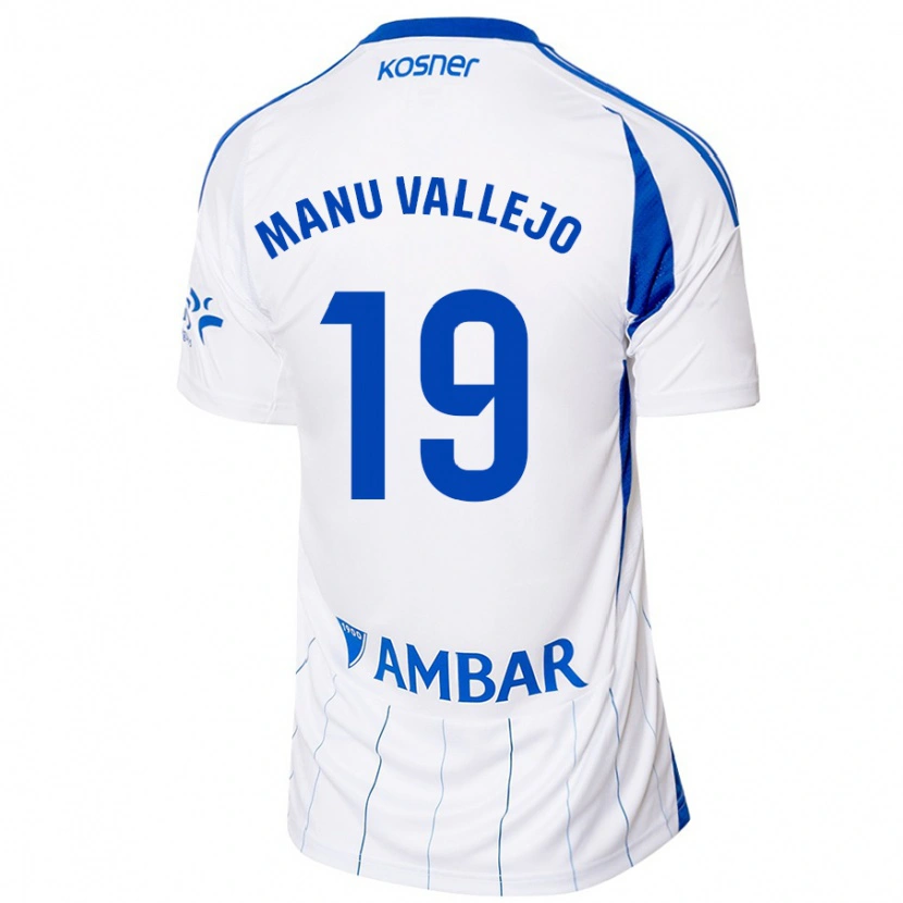 Danxen Heren Manu Vallejo #19 Rood Wit Thuisshirt Thuistenue 2024/25 T-Shirt
