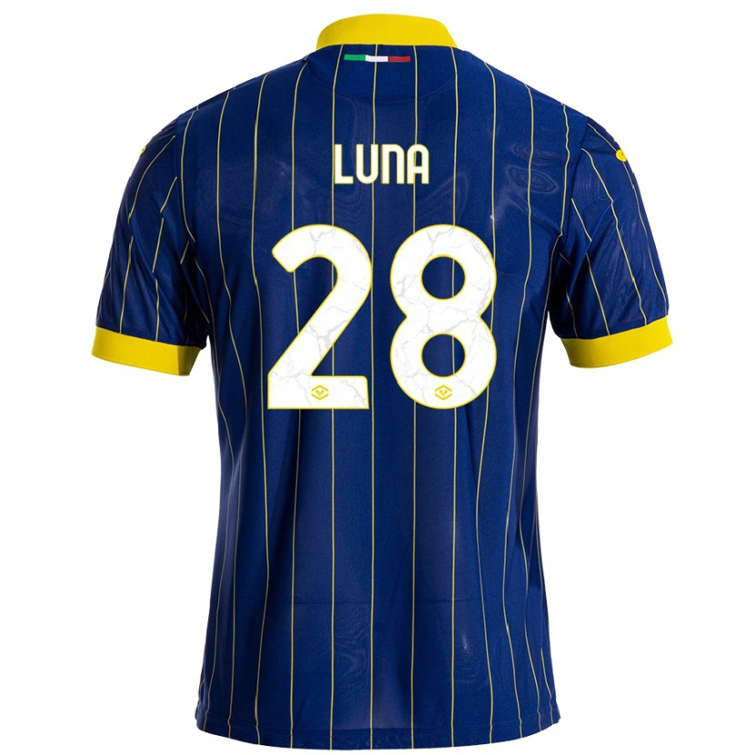 Danxen Heren Agustín Luna #28 Blauw Geel Thuisshirt Thuistenue 2024/25 T-Shirt