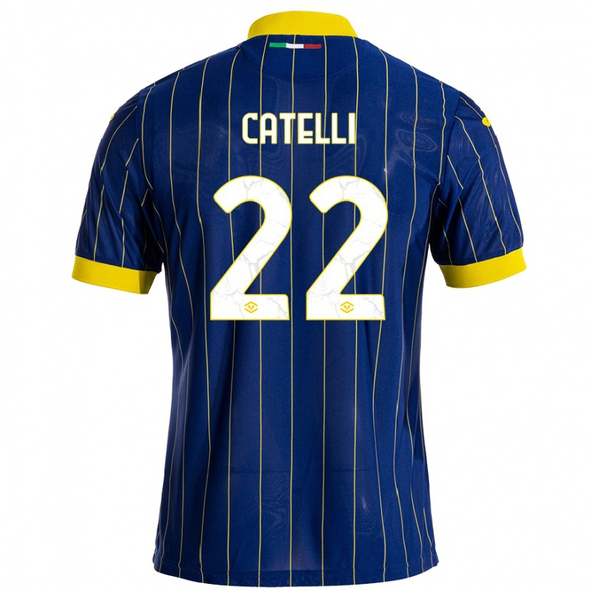 Danxen Heren Anna Catelli #22 Blauw Geel Thuisshirt Thuistenue 2024/25 T-Shirt