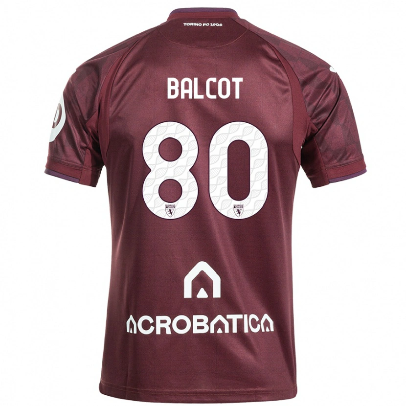 Danxen Heren Côme Bianay Balcot #80 Kastanjebruin Wit Thuisshirt Thuistenue 2024/25 T-Shirt