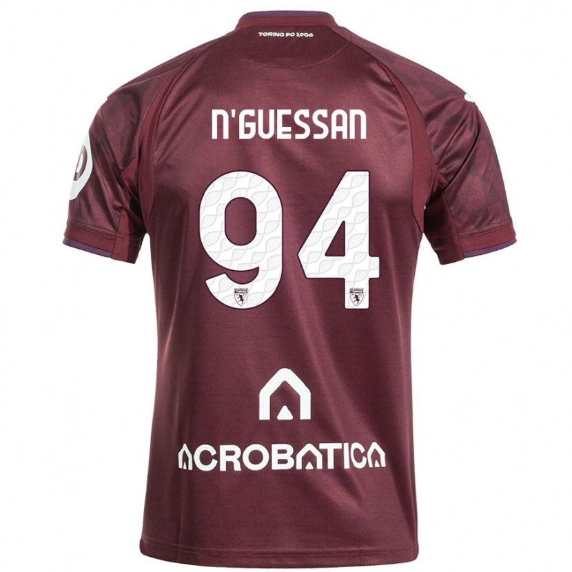 Danxen Heren Ange Caumenan N'guessan #94 Kastanjebruin Wit Thuisshirt Thuistenue 2024/25 T-Shirt