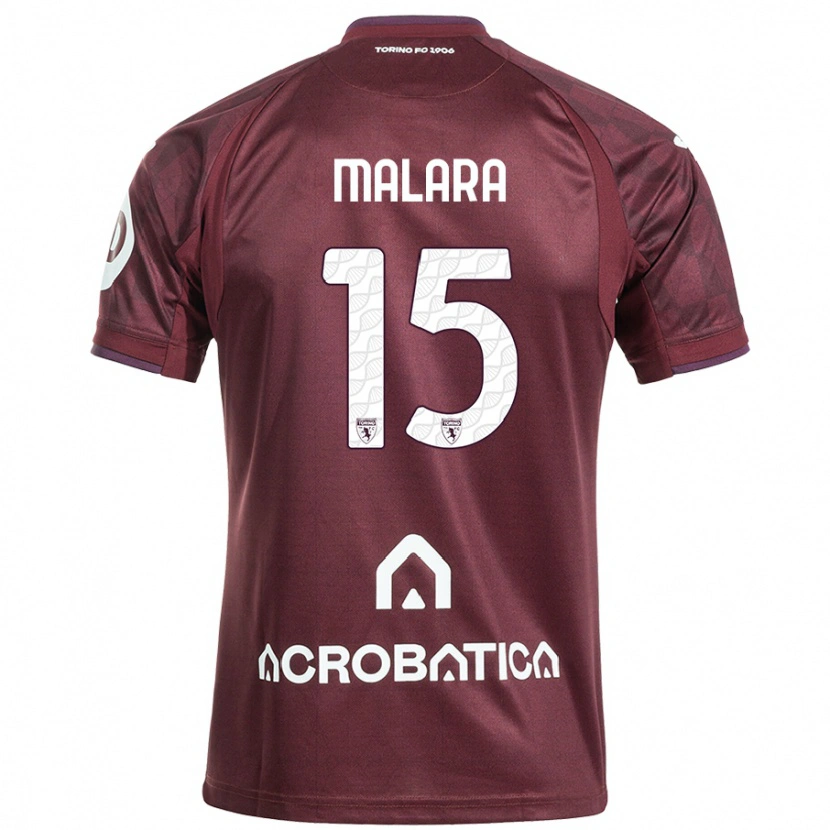 Danxen Heren Sara Malara #15 Kastanjebruin Wit Thuisshirt Thuistenue 2024/25 T-Shirt