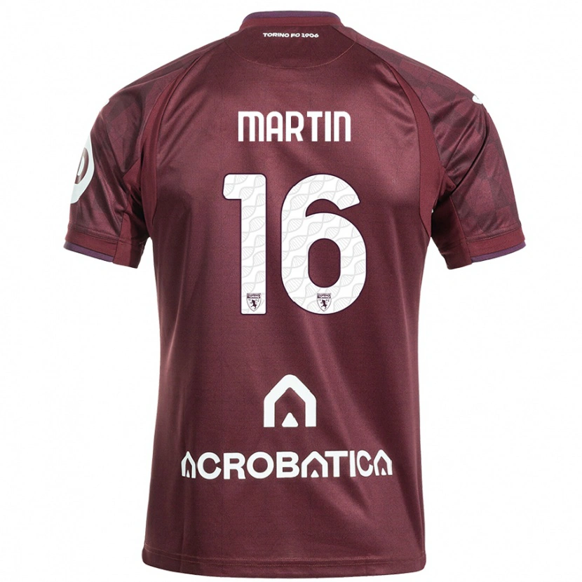 Danxen Heren Francesca Martin #16 Kastanjebruin Wit Thuisshirt Thuistenue 2024/25 T-Shirt