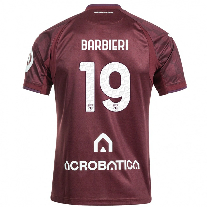 Danxen Heren Raffaella Barbieri #19 Kastanjebruin Wit Thuisshirt Thuistenue 2024/25 T-Shirt