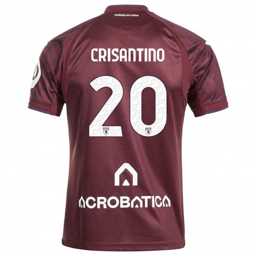 Danxen Heren Giulia Crisantino #20 Kastanjebruin Wit Thuisshirt Thuistenue 2024/25 T-Shirt