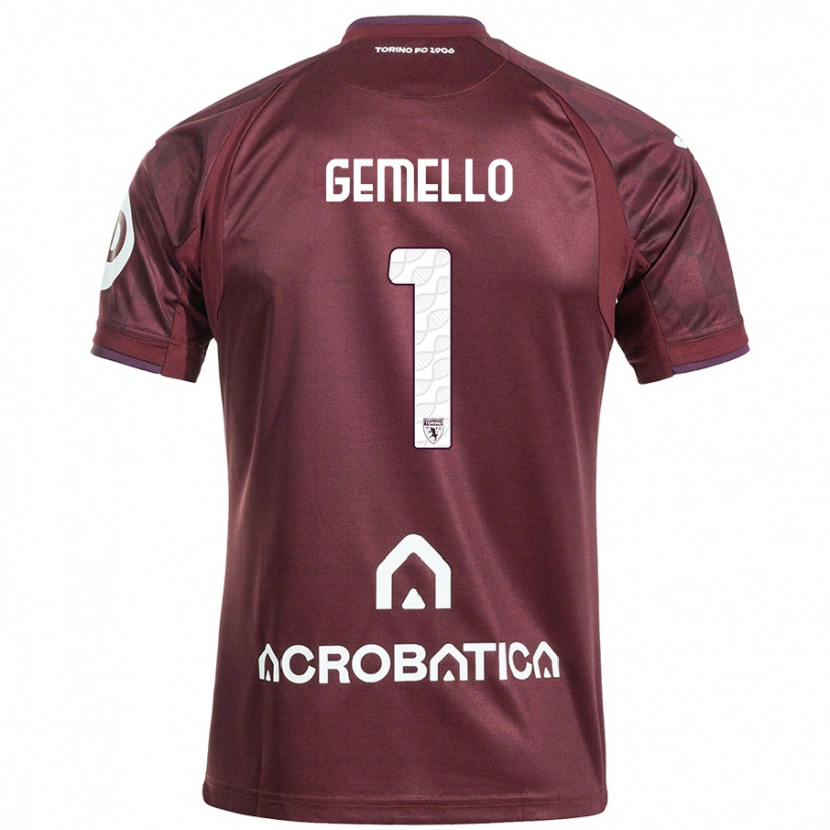 Danxen Heren Luca Gemello #1 Kastanjebruin Wit Thuisshirt Thuistenue 2024/25 T-Shirt