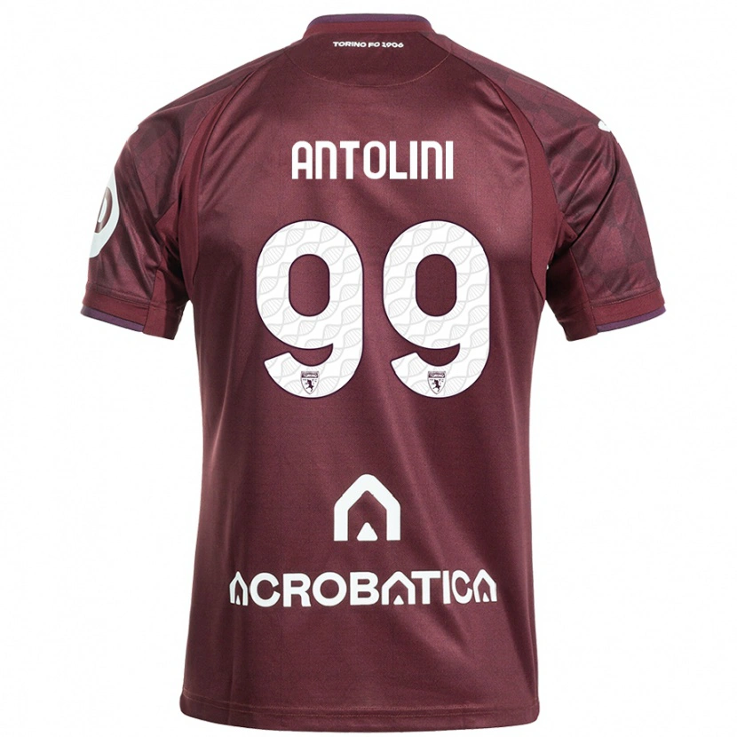 Danxen Heren Jacopo Antolini #99 Kastanjebruin Wit Thuisshirt Thuistenue 2024/25 T-Shirt