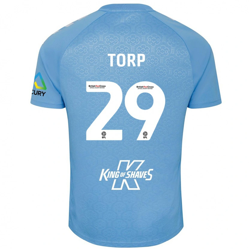 Danxen Heren Victor Torp #29 Blauw Wit Thuisshirt Thuistenue 2024/25 T-Shirt