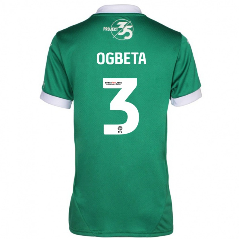 Danxen Heren Nathanael Ogbeta #3 Groen Wit Thuisshirt Thuistenue 2024/25 T-Shirt