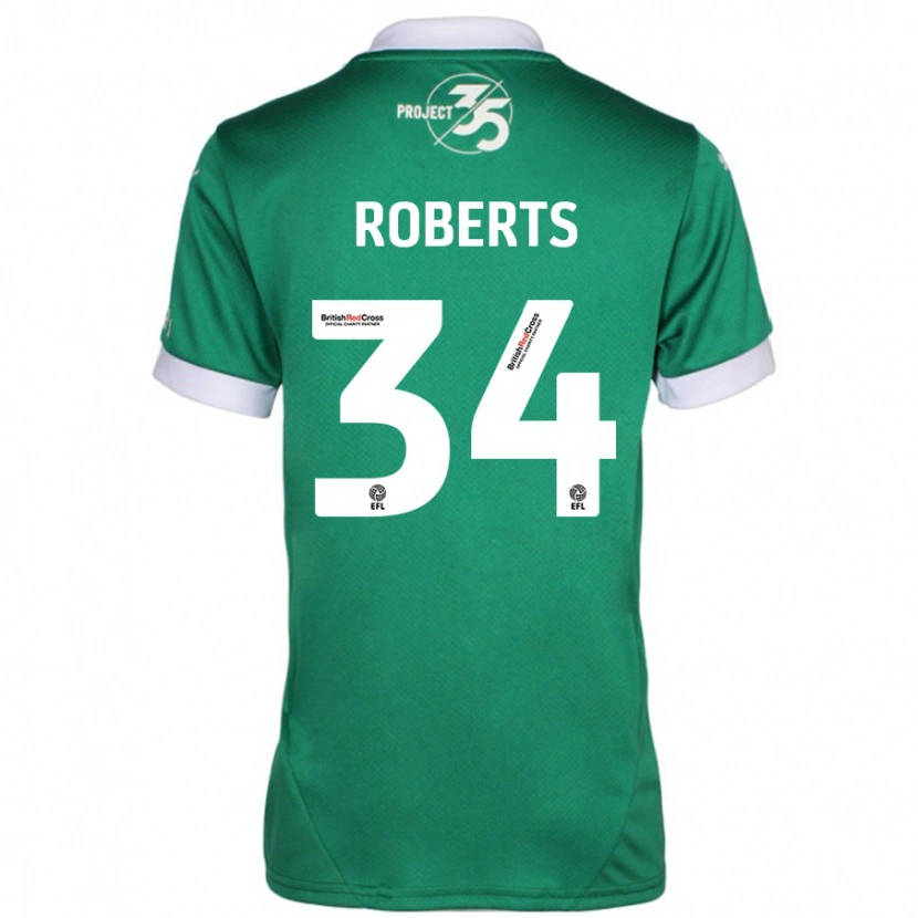 Danxen Heren Caleb Roberts #34 Groen Wit Thuisshirt Thuistenue 2024/25 T-Shirt