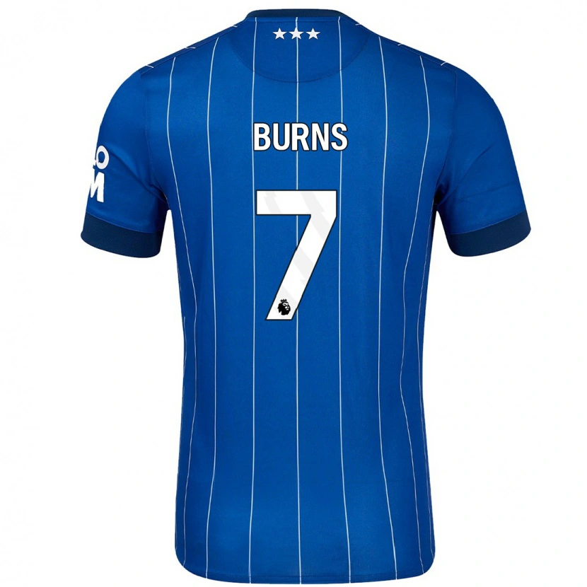 Danxen Heren Wes Burns #7 Marineblauw Thuisshirt Thuistenue 2024/25 T-Shirt