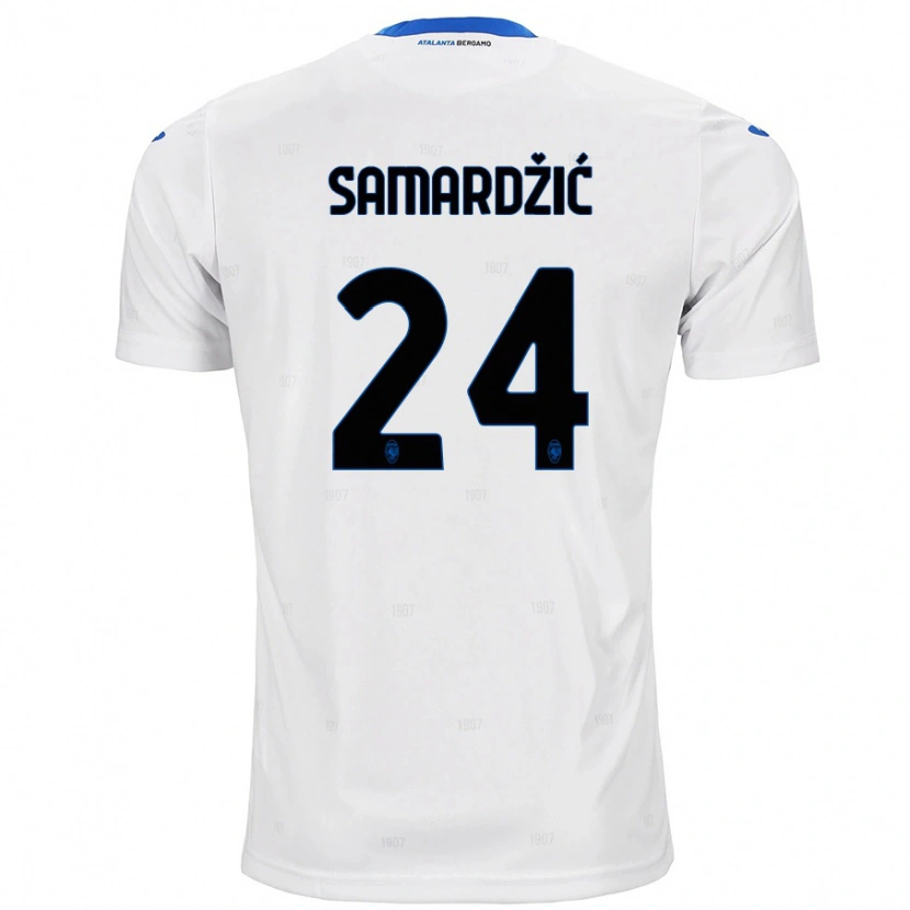 Danxen Heren Lazar Samardžić #24 Wit Uitshirt Uittenue 2024/25 T-Shirt