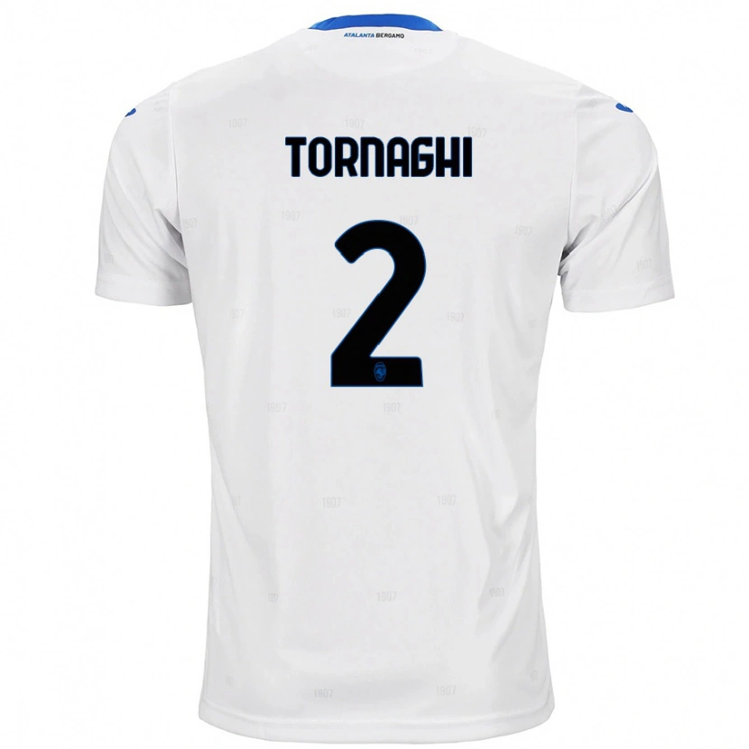 Danxen Heren Pietro Tornaghi #2 Wit Uitshirt Uittenue 2024/25 T-Shirt