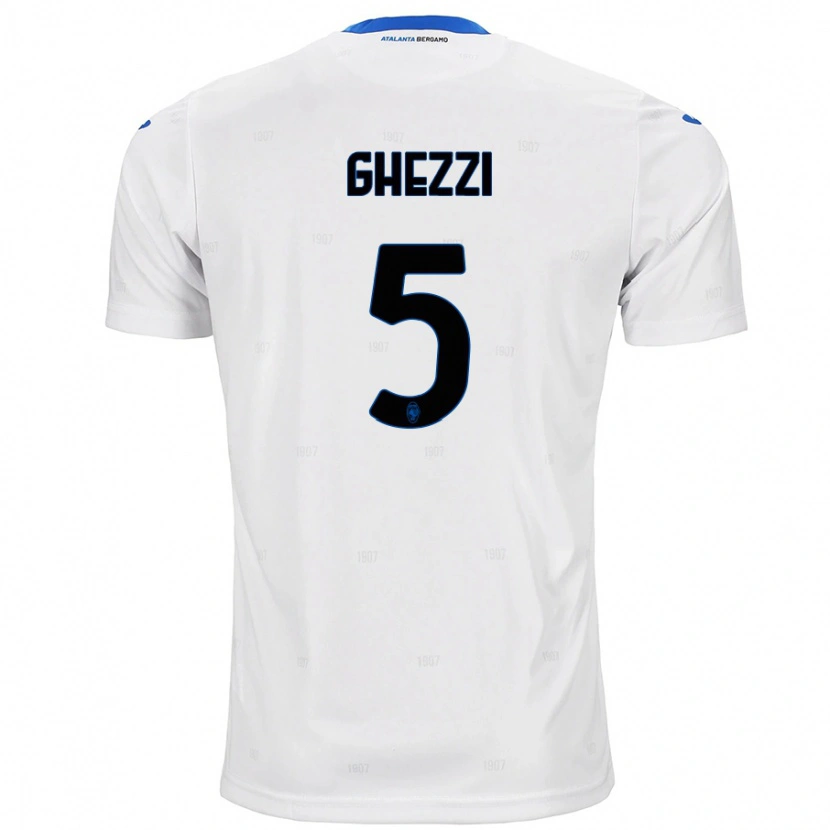 Danxen Heren Samuele Ghezzi #5 Wit Uitshirt Uittenue 2024/25 T-Shirt