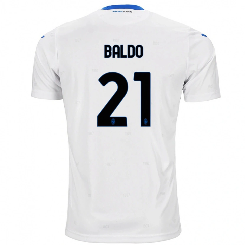 Danxen Heren Nicolò Baldo #21 Wit Uitshirt Uittenue 2024/25 T-Shirt