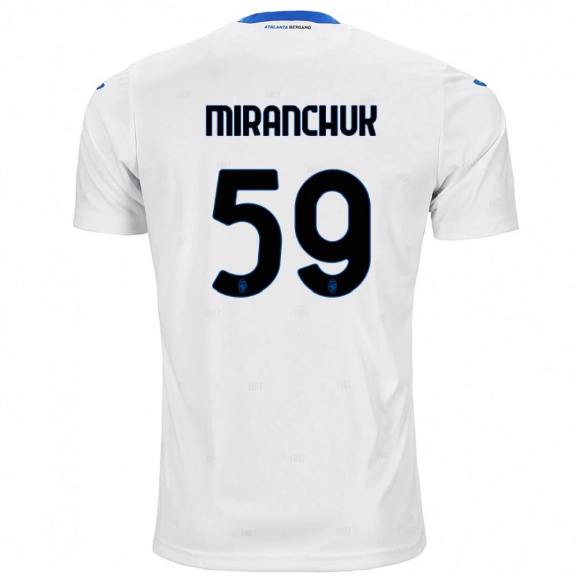 Danxen Heren Aleksey Miranchuk #59 Wit Uitshirt Uittenue 2024/25 T-Shirt