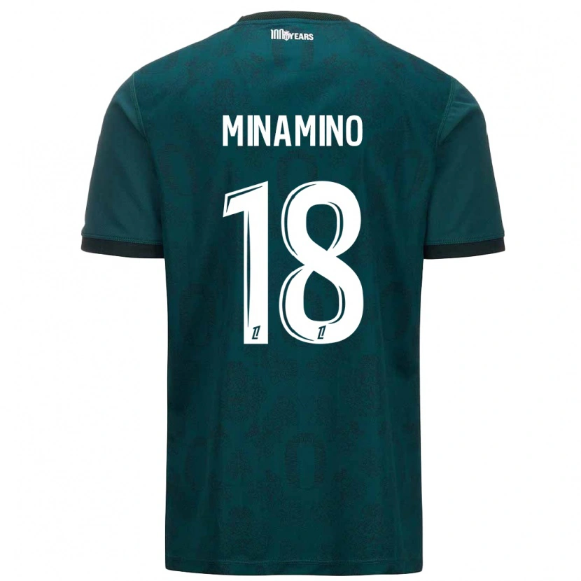 Danxen Heren Takumi Minamino #18 Donkergroen Uitshirt Uittenue 2024/25 T-Shirt