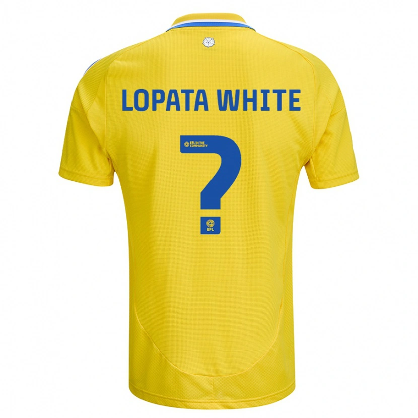 Danxen Heren Reuben Lopata-White #0 Geel Blauw Uitshirt Uittenue 2024/25 T-Shirt