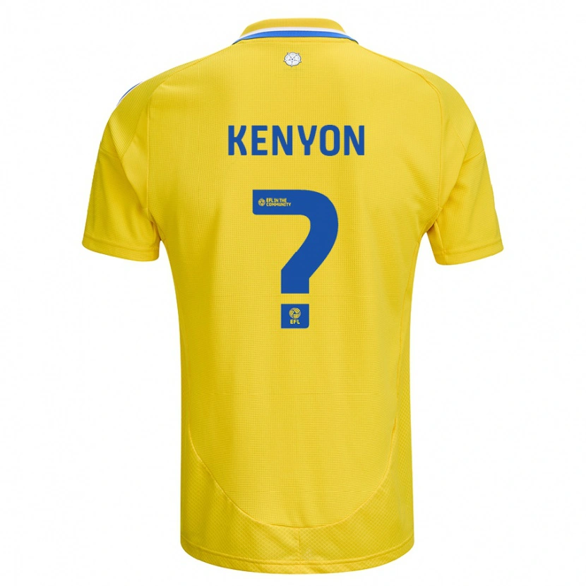 Danxen Heren George Kenyon #0 Geel Blauw Uitshirt Uittenue 2024/25 T-Shirt