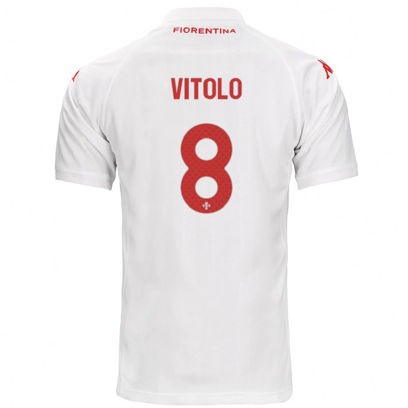 Danxen Heren Federico Vitolo #8 Wit Uitshirt Uittenue 2024/25 T-Shirt