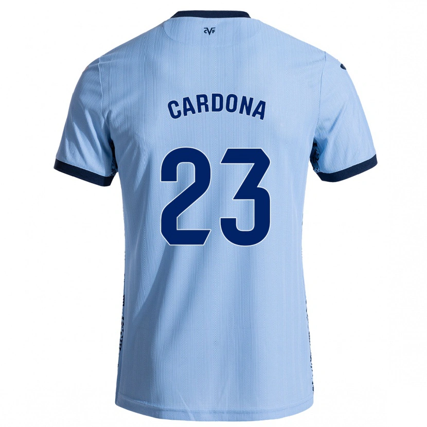 Danxen Heren Sergi Cardona #23 Hemelsblauw Uitshirt Uittenue 2024/25 T-Shirt