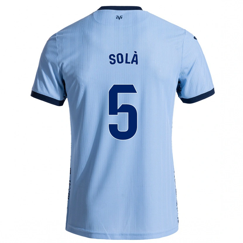Danxen Heren Arnau Solà #5 Hemelsblauw Uitshirt Uittenue 2024/25 T-Shirt