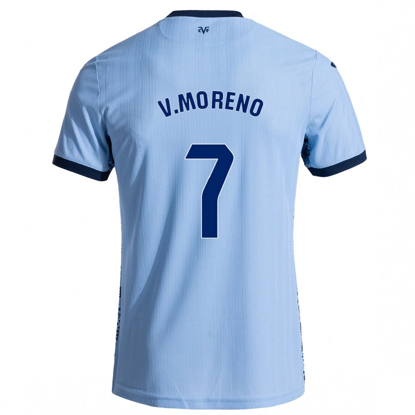 Danxen Heren Víctor Moreno #7 Hemelsblauw Uitshirt Uittenue 2024/25 T-Shirt