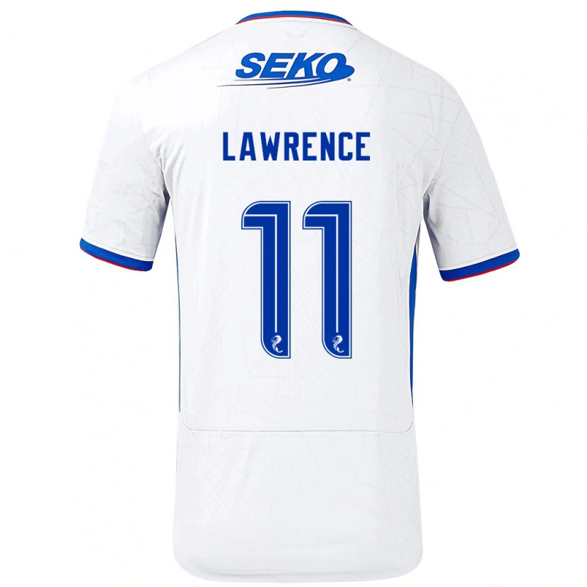 Danxen Heren Tom Lawrence #11 Wit Blauw Uitshirt Uittenue 2024/25 T-Shirt