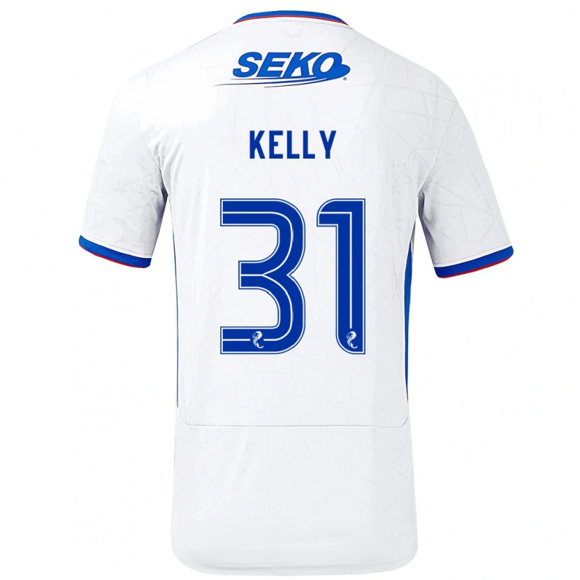 Danxen Heren Liam Kelly #31 Wit Blauw Uitshirt Uittenue 2024/25 T-Shirt