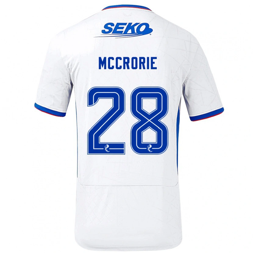 Danxen Heren Robby Mccrorie #28 Wit Blauw Uitshirt Uittenue 2024/25 T-Shirt