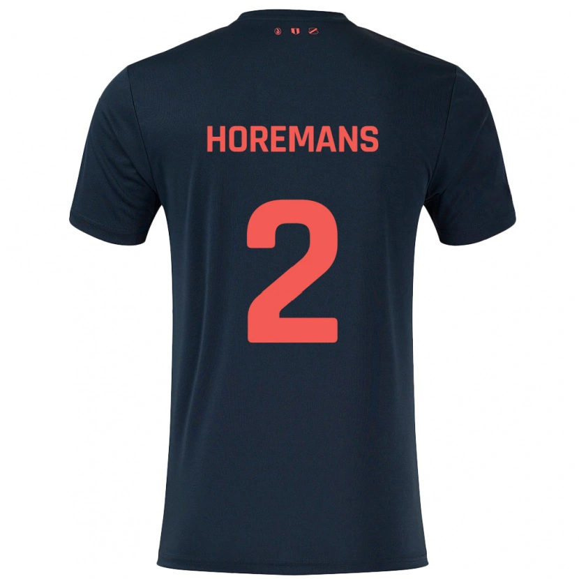 Danxen Heren Siebe Horemans #2 Zwart Rood Uitshirt Uittenue 2024/25 T-Shirt
