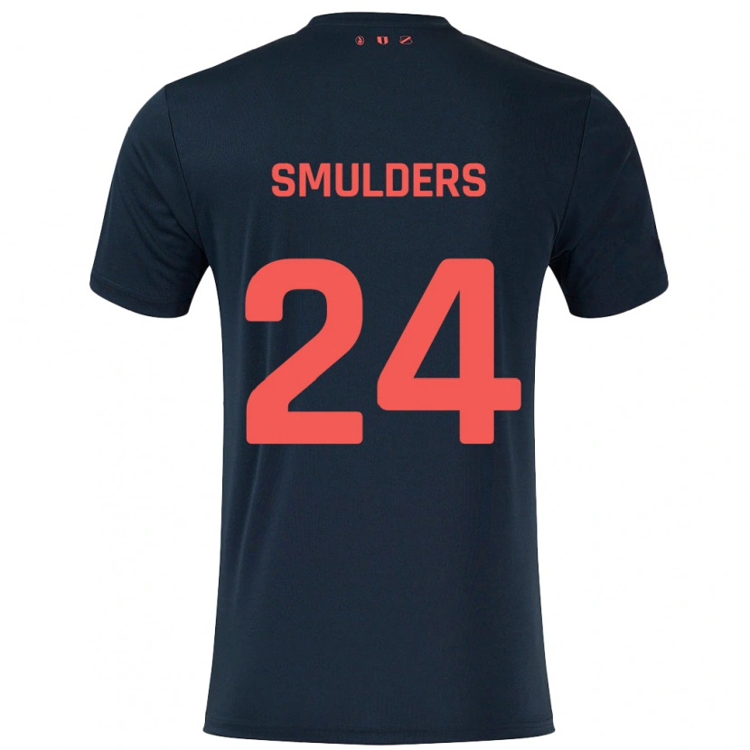 Danxen Heren Anniek Smulders #24 Zwart Rood Uitshirt Uittenue 2024/25 T-Shirt