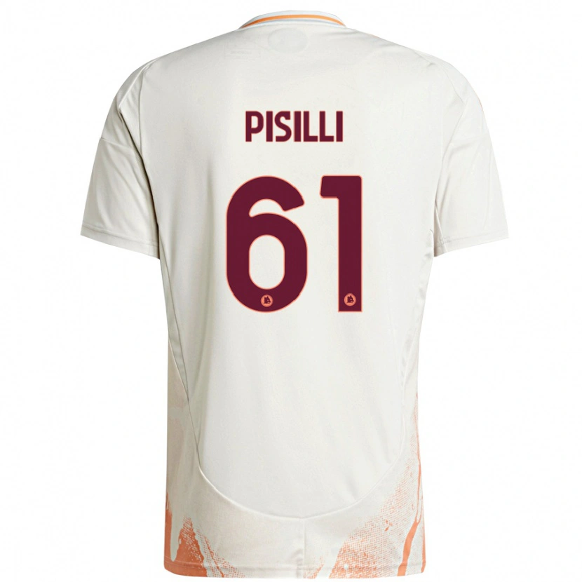 Danxen Heren Niccolò Pisilli #61 Crème Wit Oranje Uitshirt Uittenue 2024/25 T-Shirt