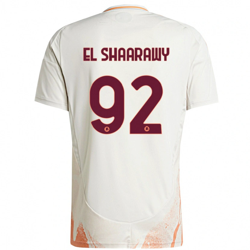 Danxen Heren Stephan El Shaarawy #92 Crème Wit Oranje Uitshirt Uittenue 2024/25 T-Shirt