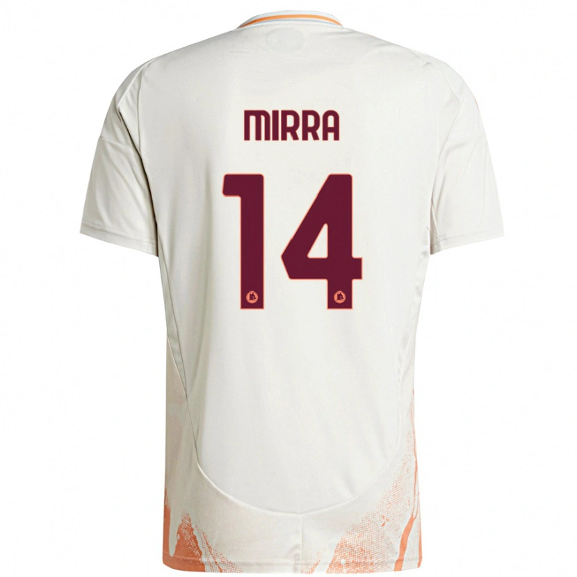 Danxen Heren Jacopo Mirra #14 Crème Wit Oranje Uitshirt Uittenue 2024/25 T-Shirt