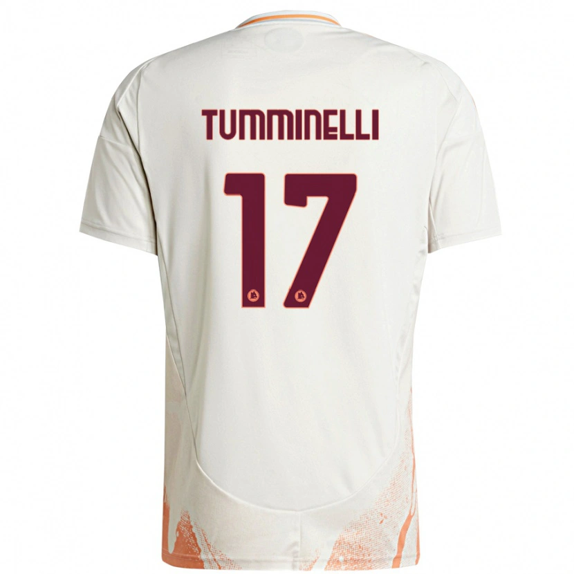 Danxen Heren Gianmarco Tumminelli #17 Crème Wit Oranje Uitshirt Uittenue 2024/25 T-Shirt