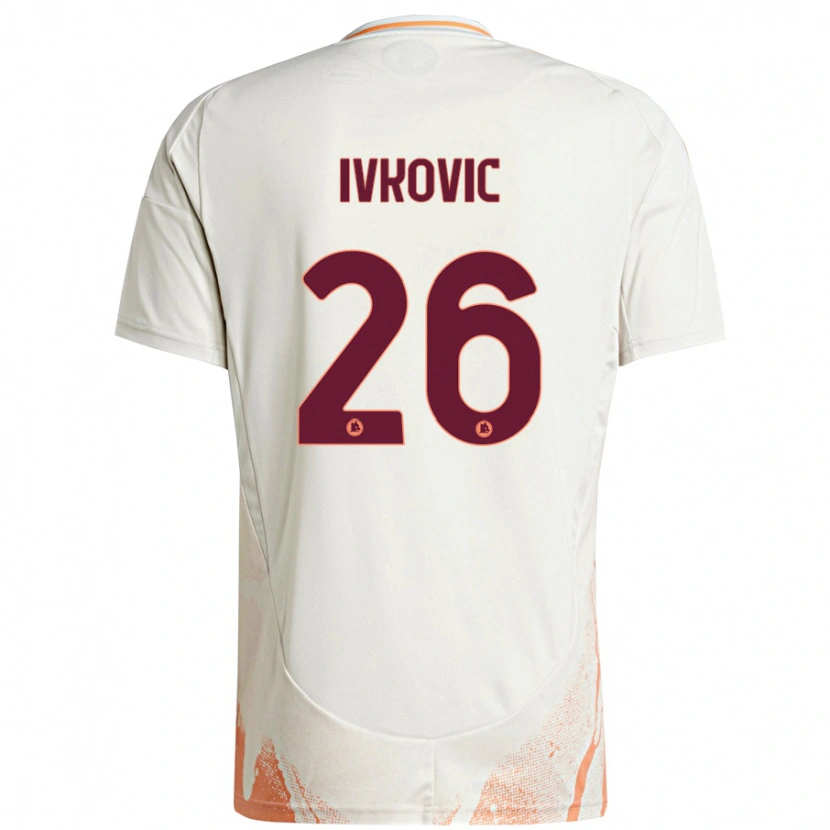 Danxen Heren Mate Ivkovic #26 Crème Wit Oranje Uitshirt Uittenue 2024/25 T-Shirt