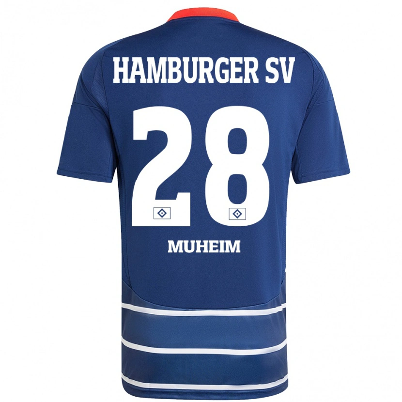 Danxen Heren Miro Muheim #28 Donkerblauw Uitshirt Uittenue 2024/25 T-Shirt