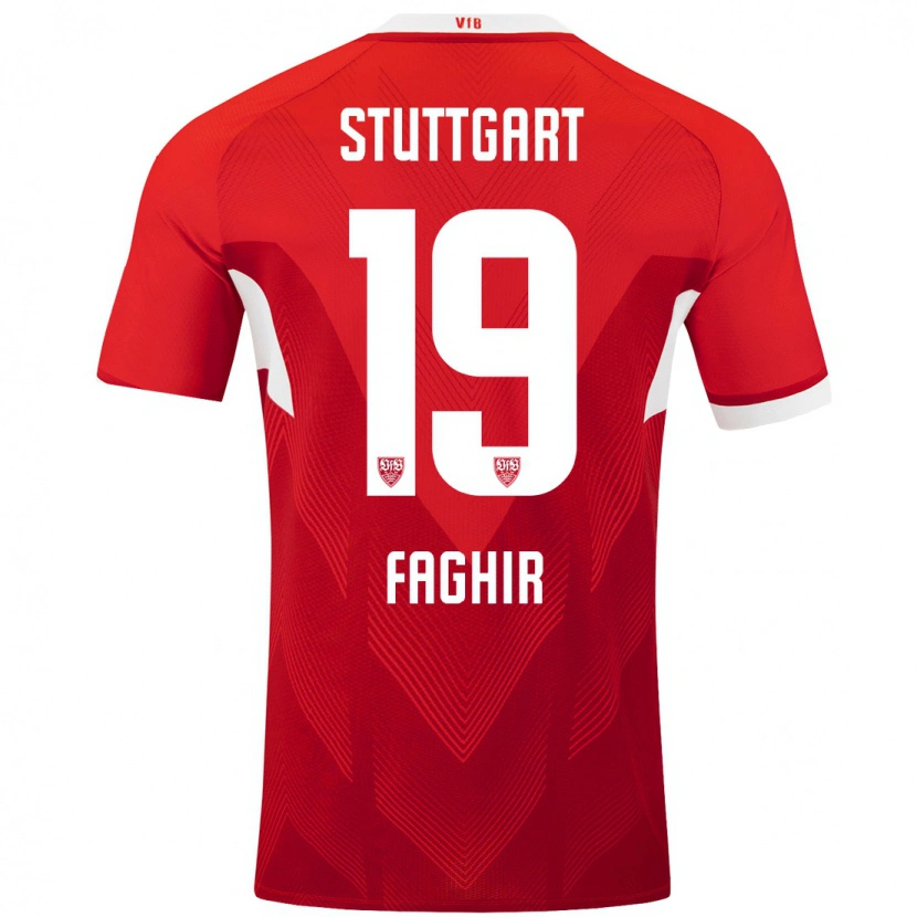 Danxen Heren Wahid Faghir #19 Rood Wit Uitshirt Uittenue 2024/25 T-Shirt
