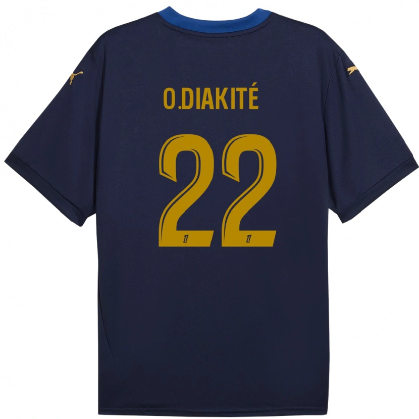Danxen Heren Oumar Diakité #22 Marineblauw Goud Uitshirt Uittenue 2024/25 T-Shirt