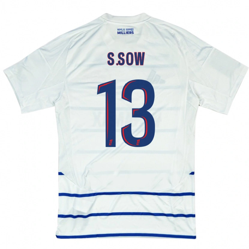 Danxen Heren Saïdou Sow #13 Wit Blauw Uitshirt Uittenue 2024/25 T-Shirt