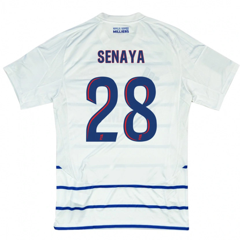 Danxen Heren Marvin Senaya #28 Wit Blauw Uitshirt Uittenue 2024/25 T-Shirt