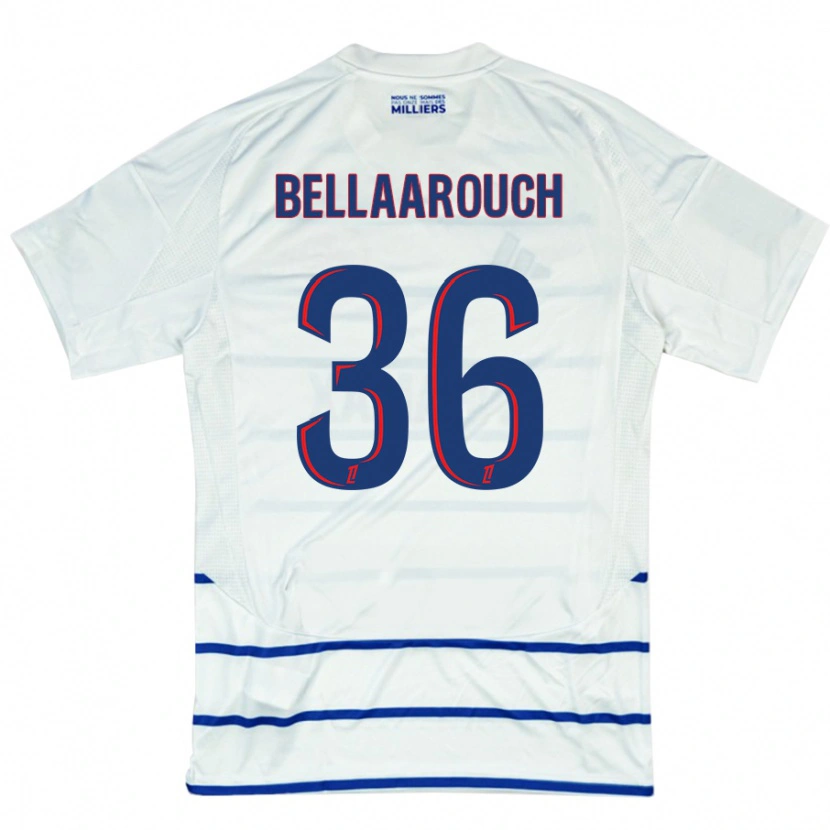 Danxen Heren Alaa Bellaarouch #36 Wit Blauw Uitshirt Uittenue 2024/25 T-Shirt