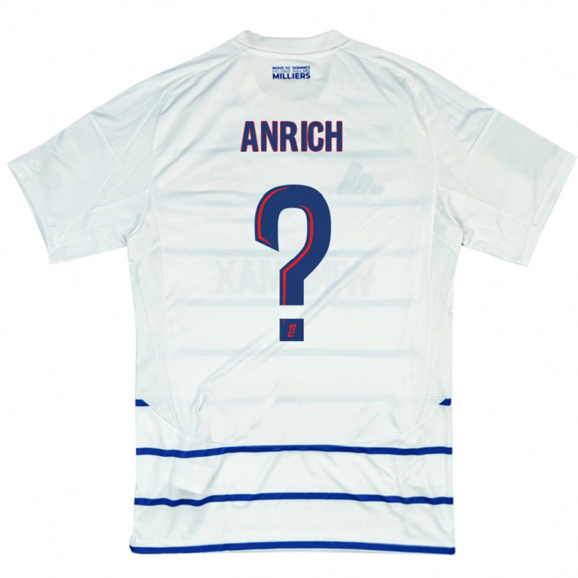 Danxen Heren Melchior Anrich #0 Wit Blauw Uitshirt Uittenue 2024/25 T-Shirt