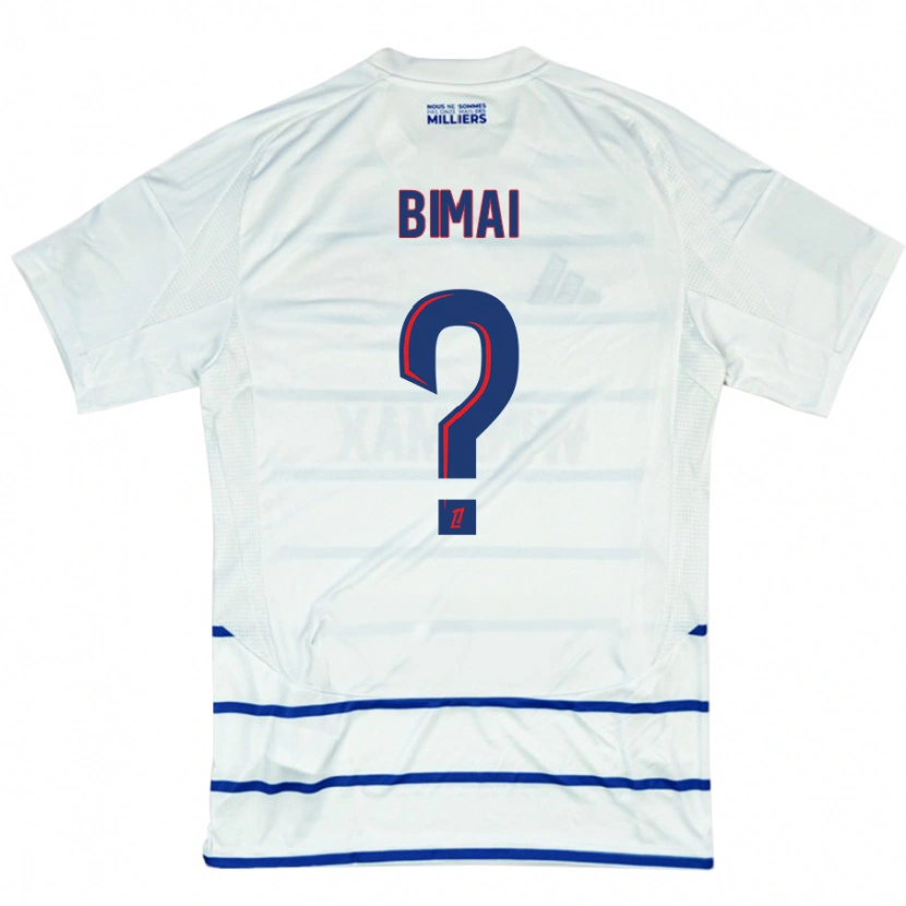 Danxen Heren Longin Bimai #0 Wit Blauw Uitshirt Uittenue 2024/25 T-Shirt