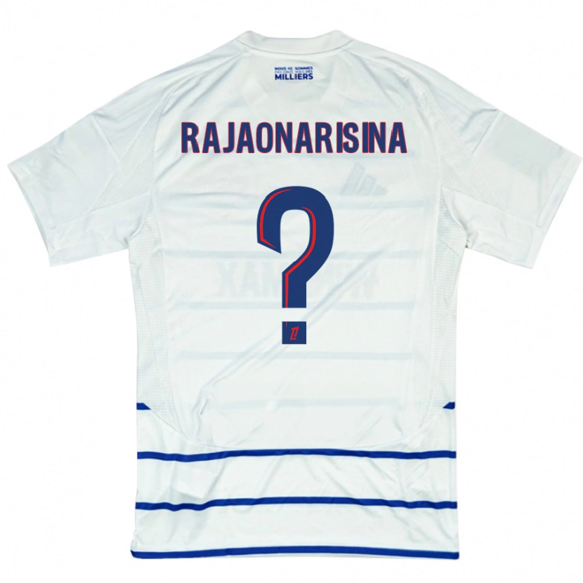 Danxen Heren Noah Rajaonarisina #0 Wit Blauw Uitshirt Uittenue 2024/25 T-Shirt