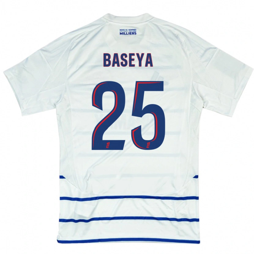 Danxen Heren Steven Baseya #25 Wit Blauw Uitshirt Uittenue 2024/25 T-Shirt