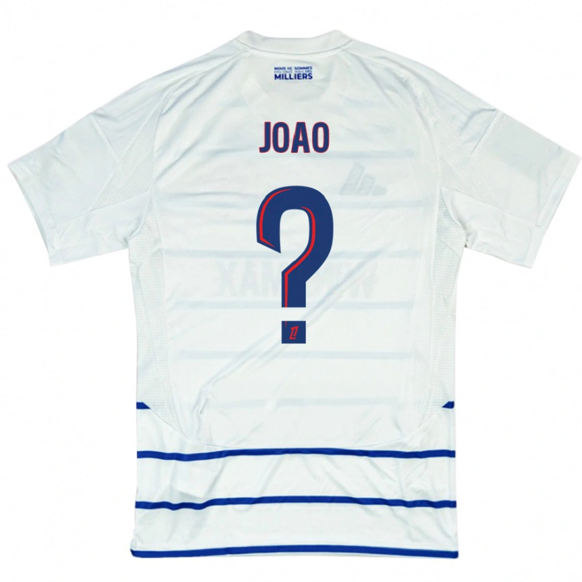 Danxen Heren Tchoula Joâo #0 Wit Blauw Uitshirt Uittenue 2024/25 T-Shirt